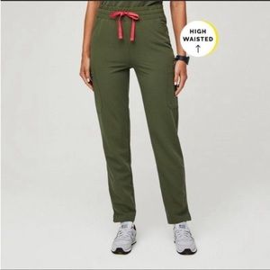 Figs Dark Olive High-Waisted Zola Pant